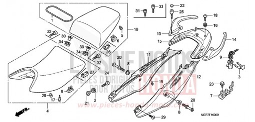 SEAT/SEAT COWL CBF600N8 de 2008